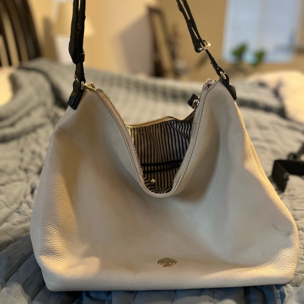 Kate Spade Cream Leather Shoulder Bag